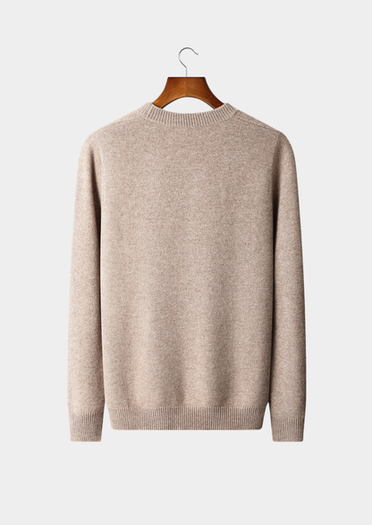Pure Extra-Fine Merino Wool Cable Crewneck | Auremmont