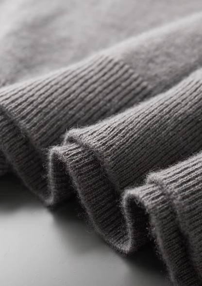 Premium Cashmere Mock Neck T-Shirt | Auremmont
