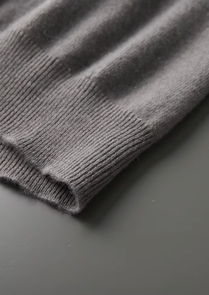 Premium Cashmere Classic Crewneck T-Shirt - Ashen Truffle | Auremmont