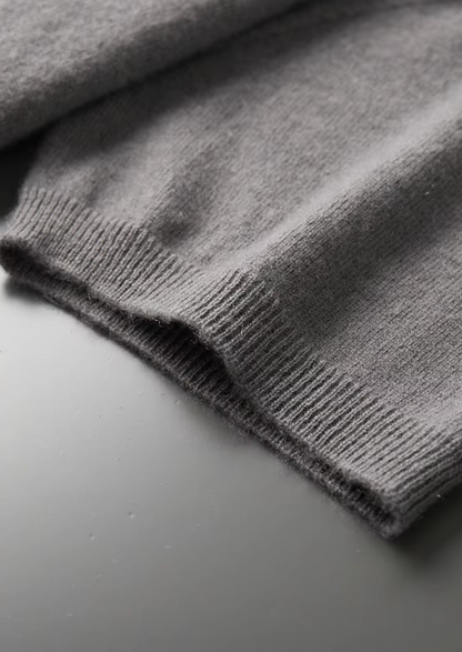 Premium Cashmere Classic Crewneck T-Shirt - Ashen Truffle | Auremmont