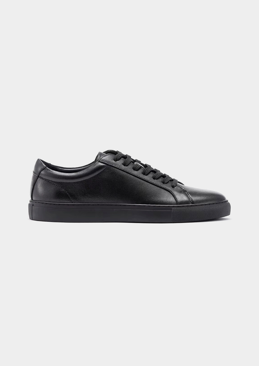 Black Essential Leather Sneaker | Auremmont