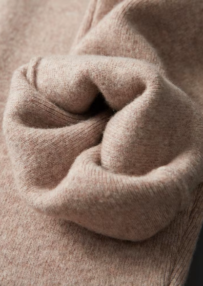 Pure Extra-Fine Merino Wool Beige Savro Set | Auremmont