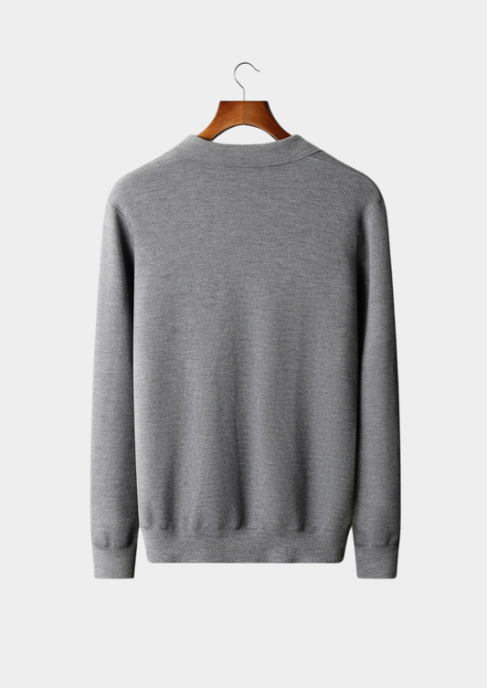 Premium Cashmere Buttonless Sweater Polo | Auremmont