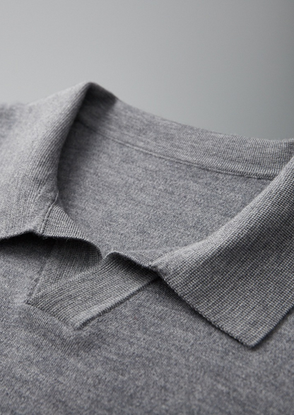 Premium Cashmere Buttonless Sweater Polo | Auremmont