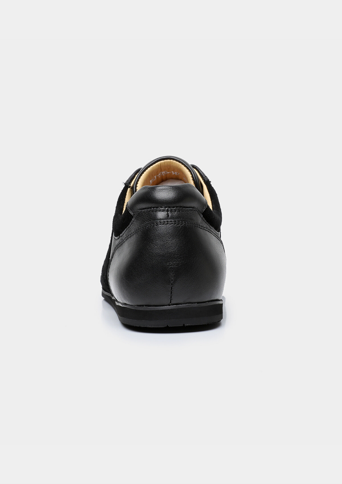Black Retro Hybrid Suede Leather Runner | Auremmont