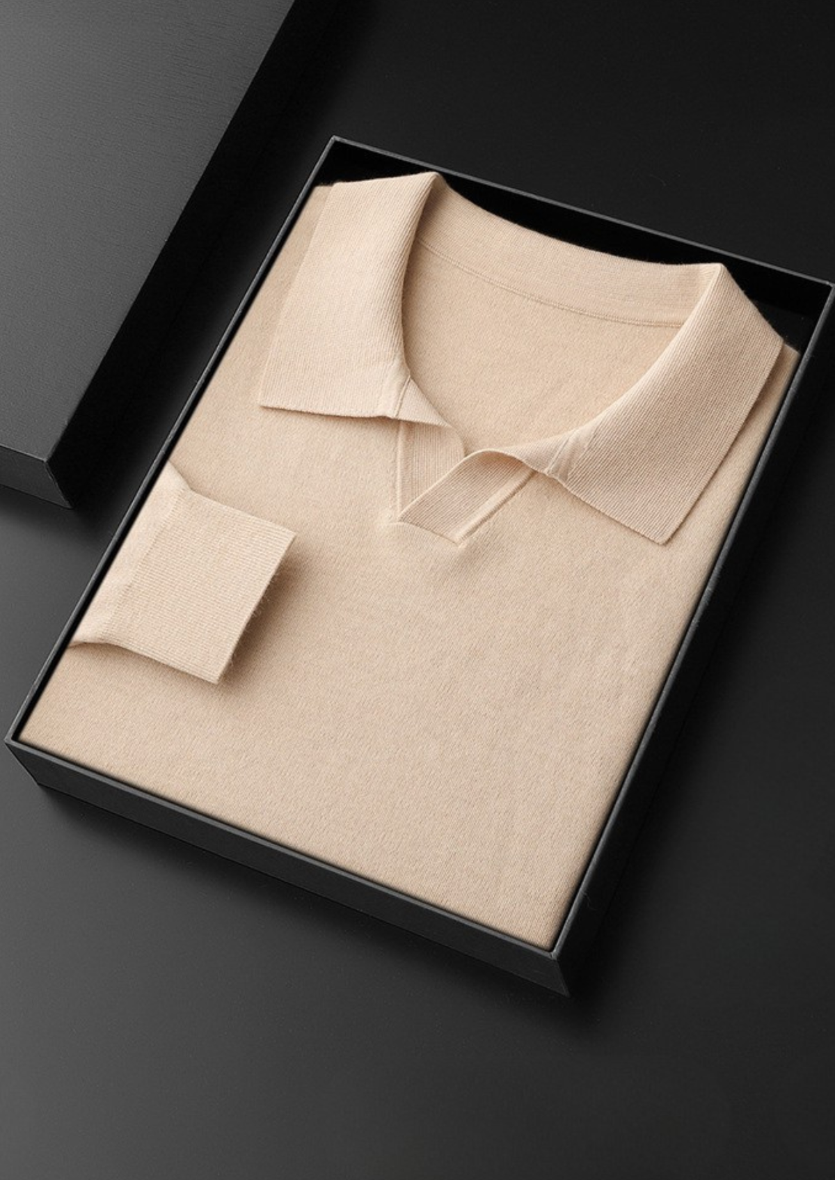 Premium Cashmere Buttonless Sweater Polo | Auremmont
