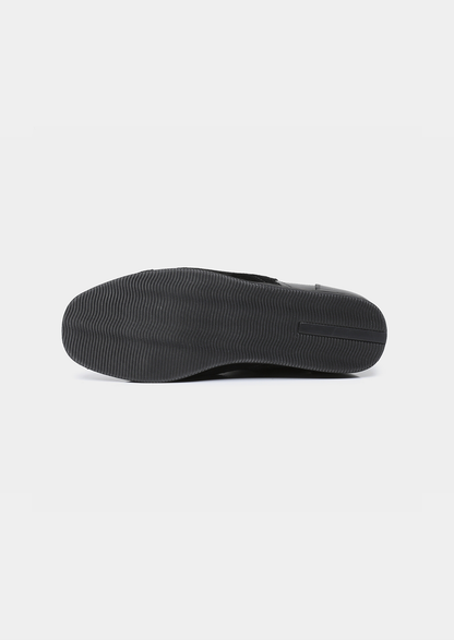 Black Retro Hybrid Suede Leather Runner | Auremmont