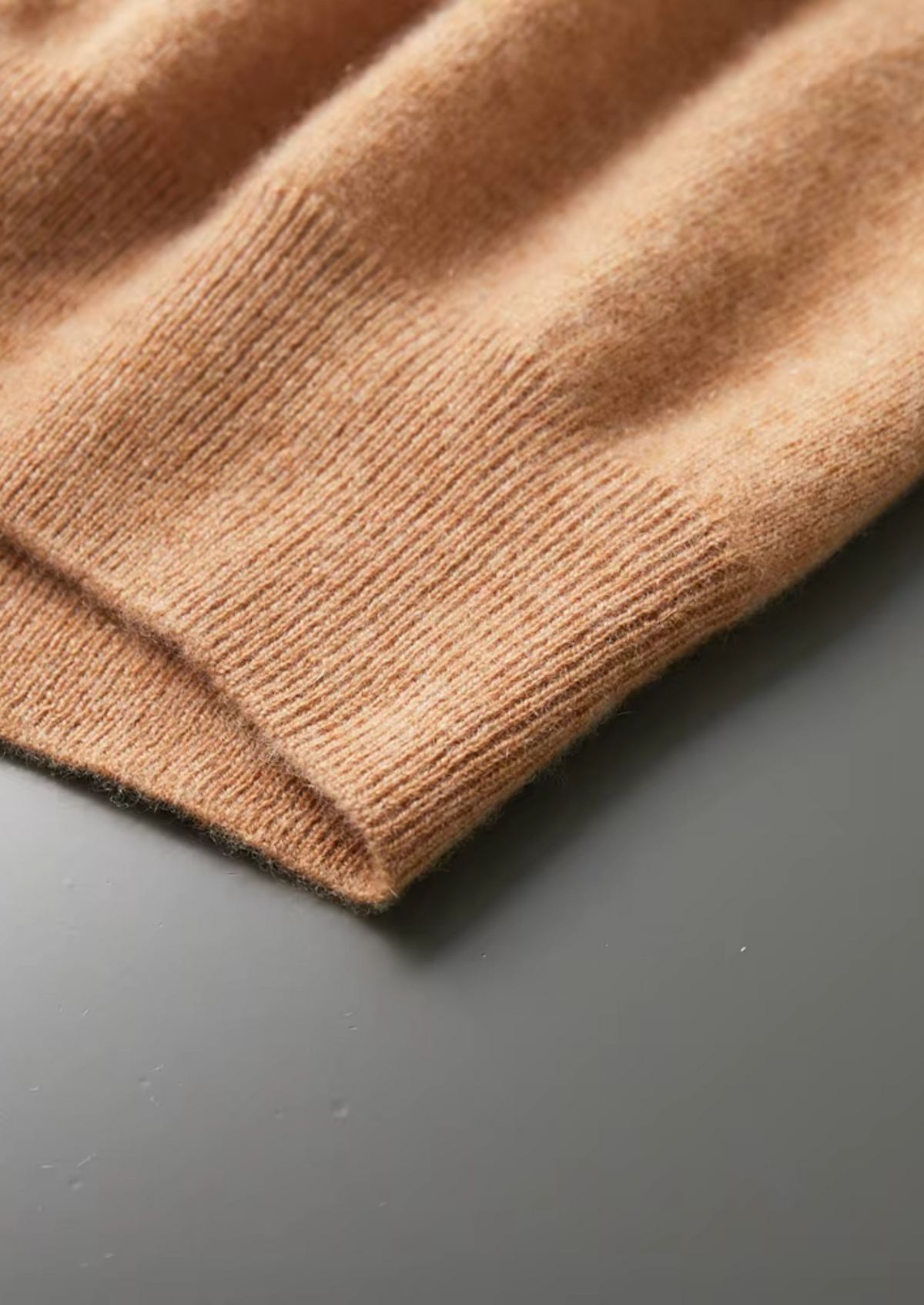 Premium Cashmere Classic Crewneck T-Shirt - Honey Mustard | Auremmont