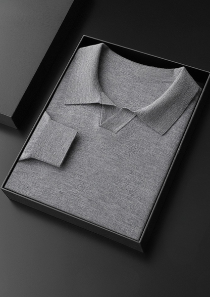Premium Cashmere Buttonless Sweater Polo | Auremmont