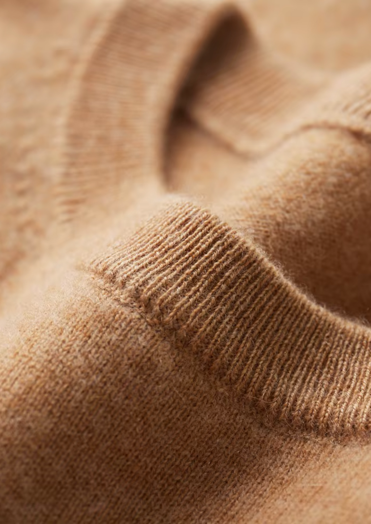 Premium Cashmere Classic Crewneck T-Shirt - Honey Mustard | Auremmont
