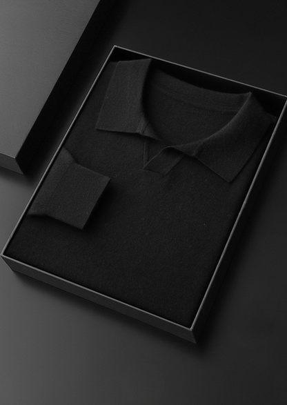 Premium Cashmere Buttonless Sweater Polo | Auremmont