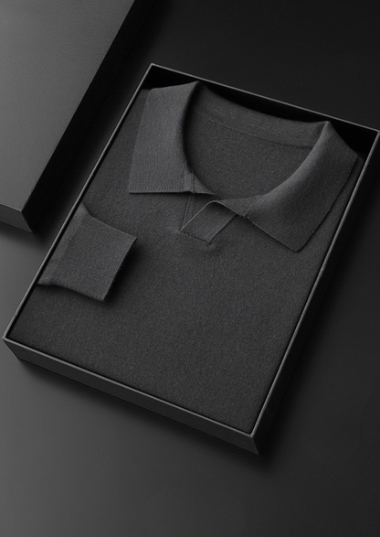 Premium Cashmere Buttonless Sweater Polo | Auremmont