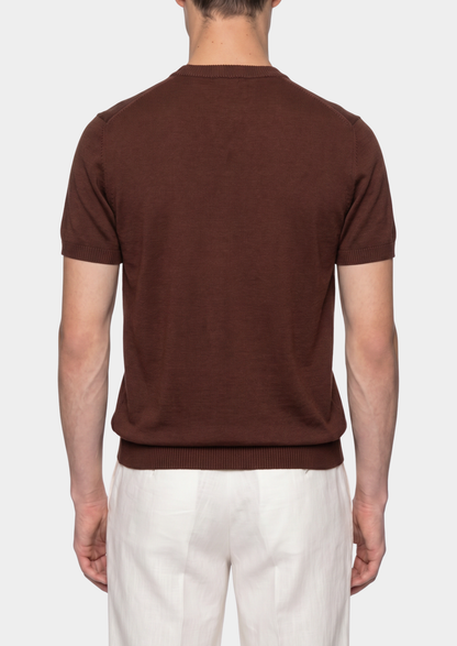 Essential Coffee Knitted Crewneck T-Shirt | Auremmont