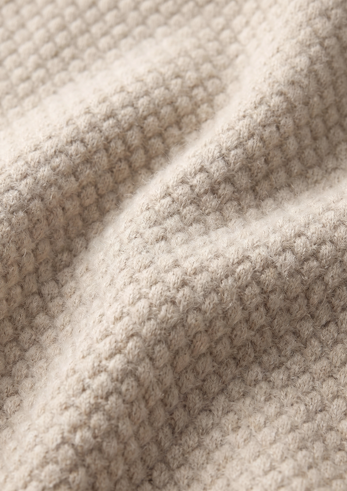Premium Cashmere Ivory Two-Tone Polo | Auremmont