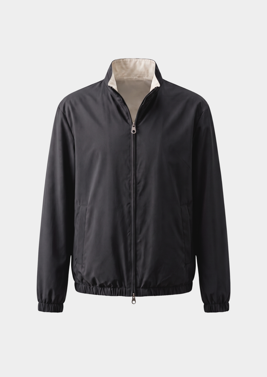 Black Technical Windbreaker Jacket | Auremmont