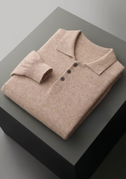 Pure Extra-Fine Merino Wool Classic Sweater Polo | Auremmont