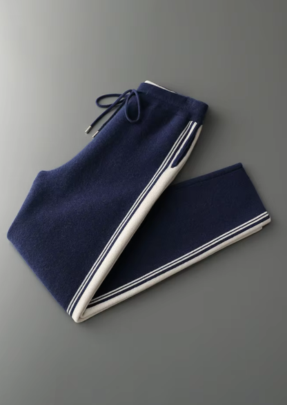Pure Extra-Fine Merino Wool Navy Blue Damien Set | Auremmont