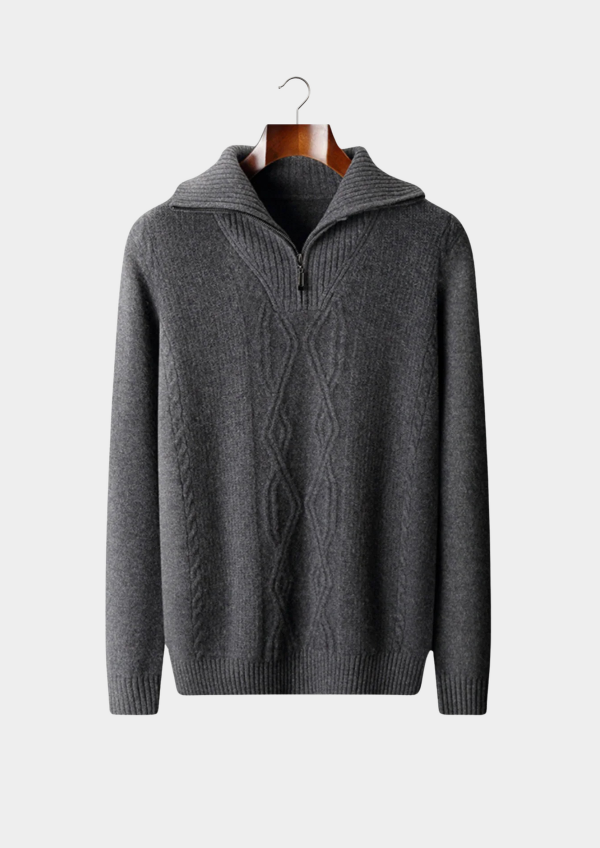 Pure Extra-Fine Merino Wool Half Zip Sweater | Auremmont