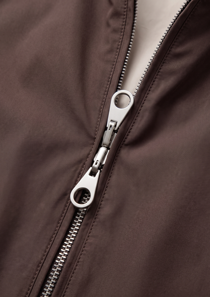 Coffee Technical Windbreaker Jacket | Auremmont