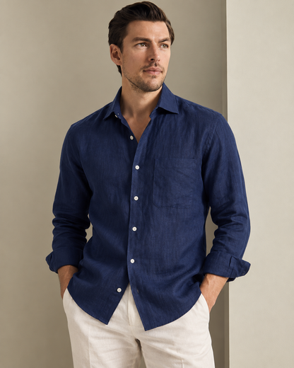 Portofino Coastal Linen Shirt