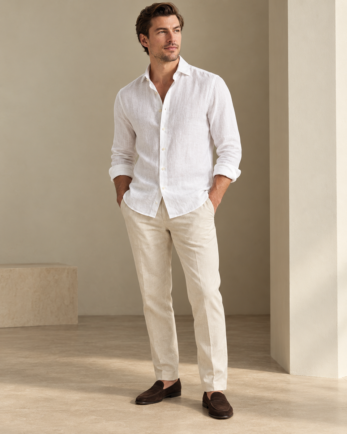 Portofino Coastal Linen Shirt