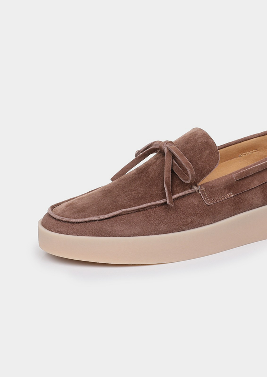 Chestnut Taupe Boat Loafers | Auremmont
