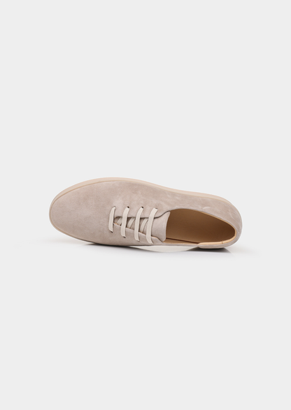 Light Gray Minimal Suede Sneakers | Auremmont