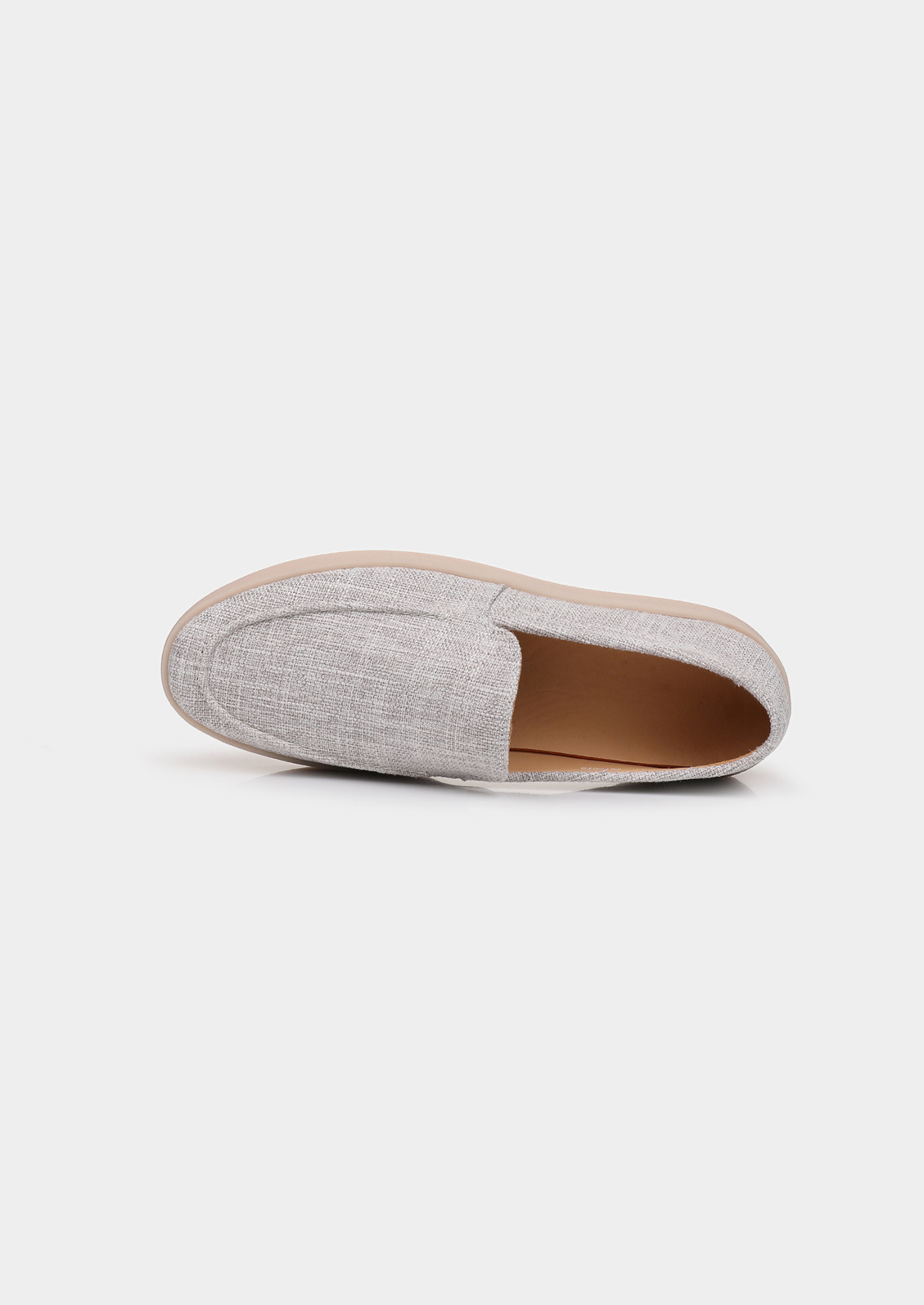 Gray Linen City Loafers | Auremmont