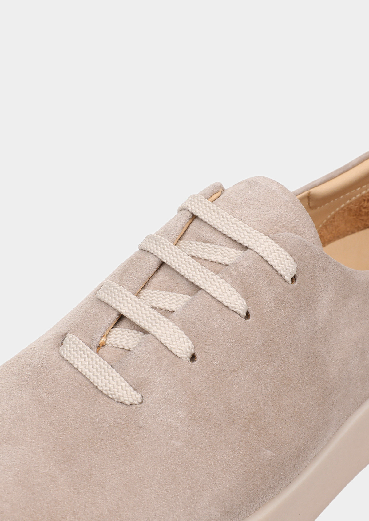 Light Gray Minimal Suede Sneakers | Auremmont