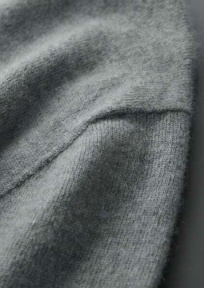 Premium Cashmere Classic Crewneck T-Shirt - Shadow Flint | Auremmont