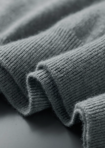 Premium Cashmere Classic Crewneck T-Shirt - Shadow Flint | Auremmont