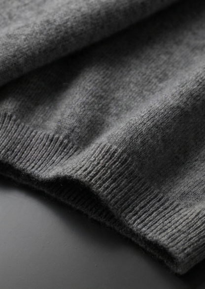 Premium Cashmere Classic Crewneck T-Shirt - Dark Gray | Auremmont