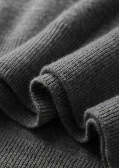 Premium Cashmere Classic Crewneck T-Shirt - Dark Gray | Auremmont