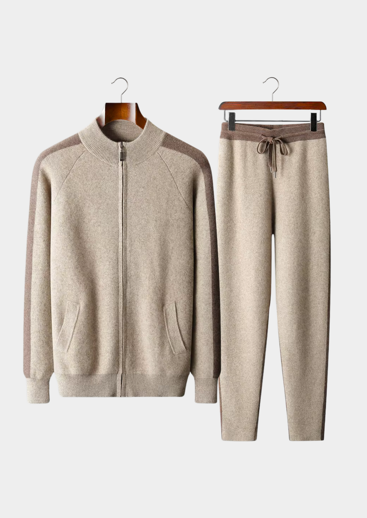 Premium Cashmere Sand Torino Leisure Set | Auremmont