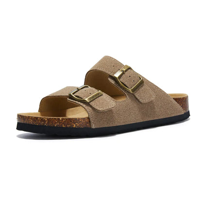 Maibulun Suede Arizona Sandals - Sand | Auremmont