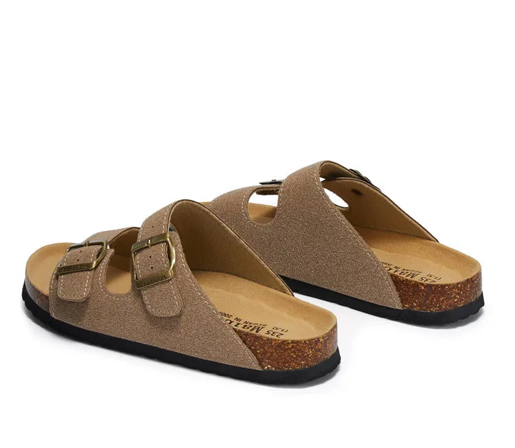 Maibulun Suede Arizona Sandals - Sand | Auremmont