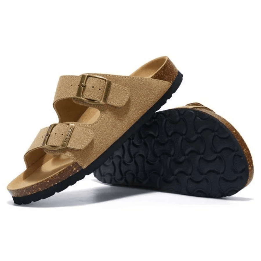 Montievelli Suede Arizona Sandals - Light Brown