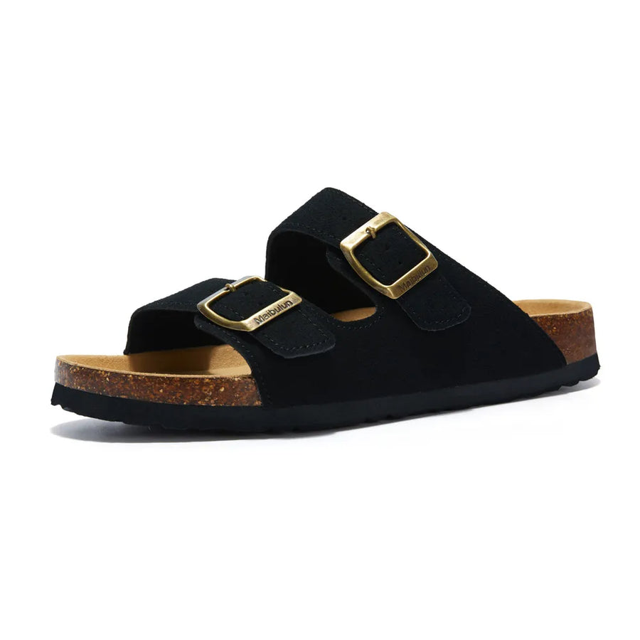 Montievelli Suede Arizona Sandals - Black