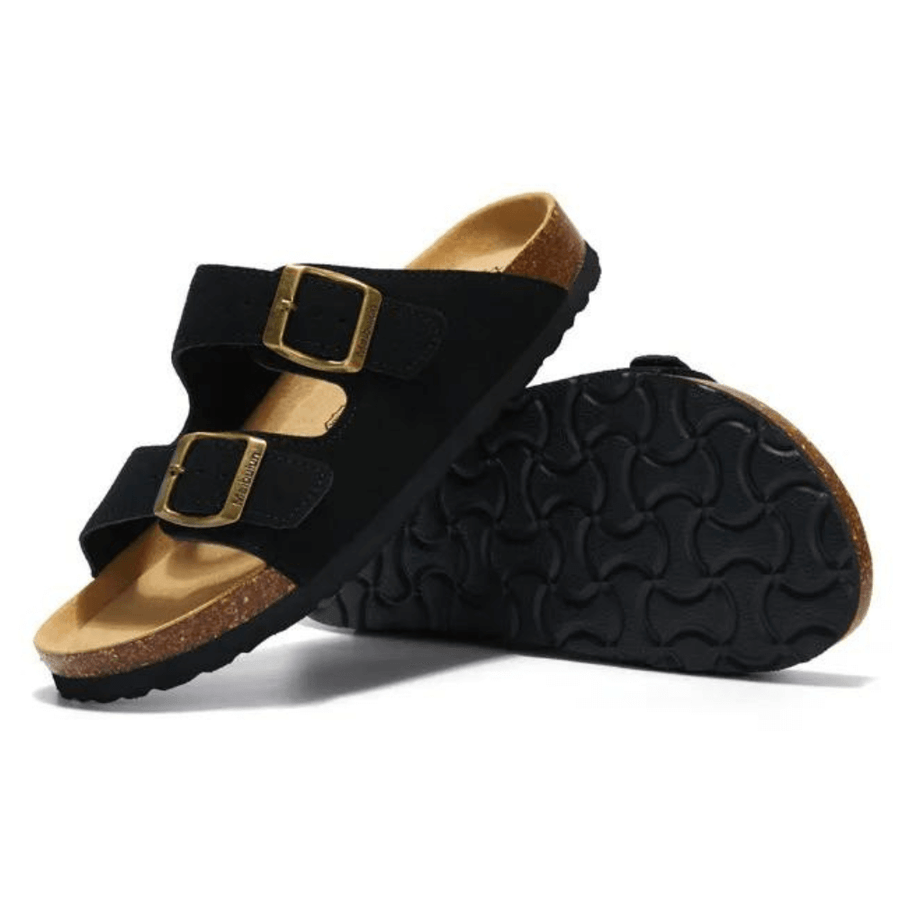 Montievelli Suede Arizona Sandals - Black
