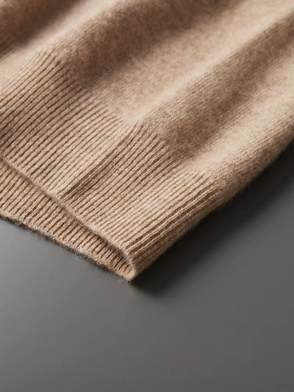 Pure Extra-Fine Merino Wool Beige Leisure Hoodie | Auremmont