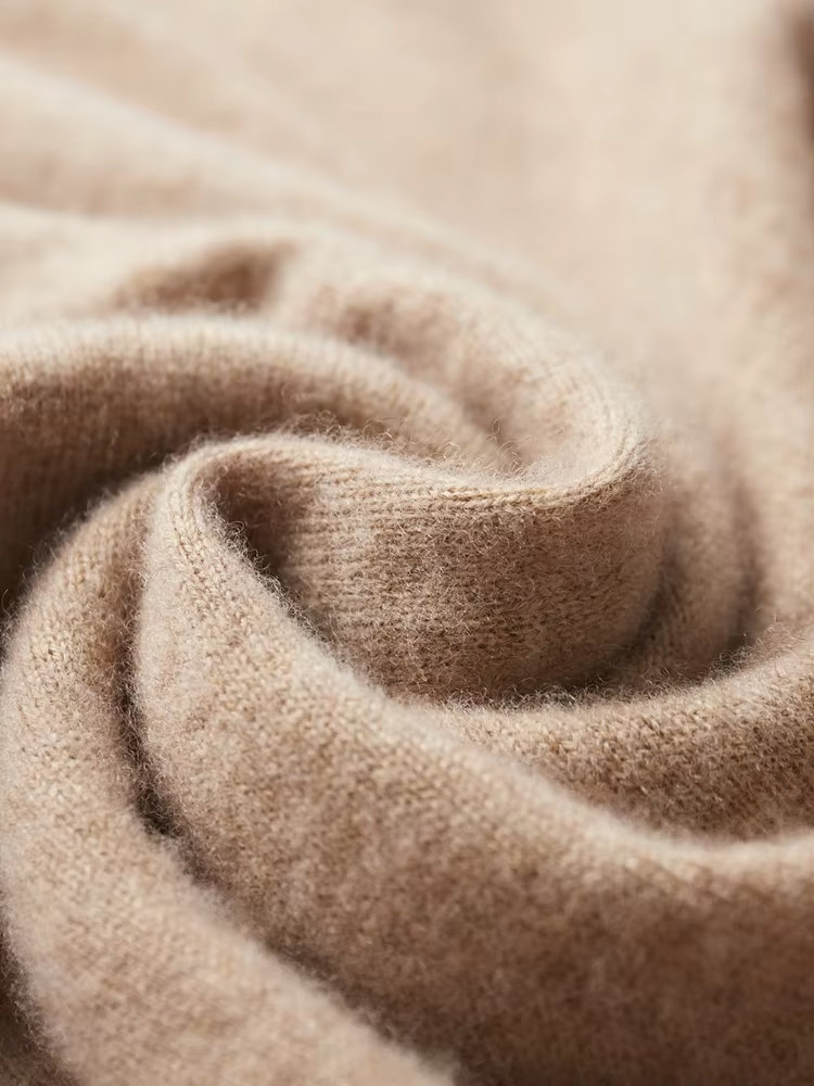 Pure Extra-Fine Merino Wool Beige Leisure Hoodie | Auremmont