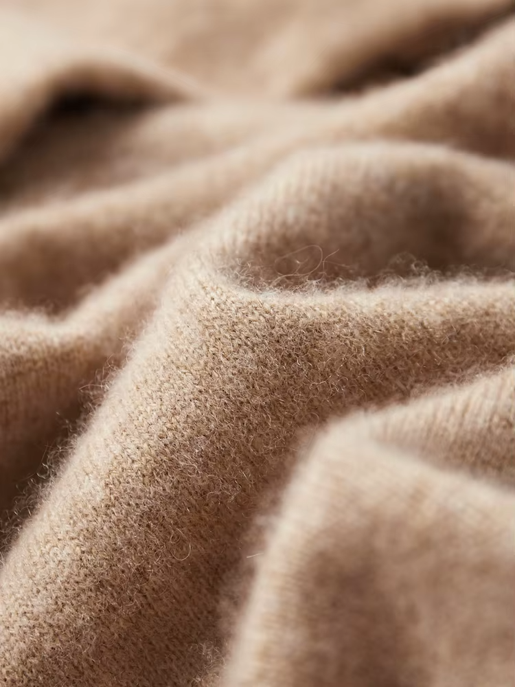Pure Extra-Fine Merino Wool Beige Leisure Hoodie | Auremmont