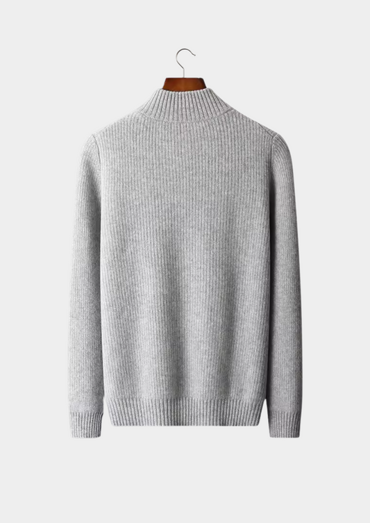 Pure Extra-Fine Merino Wool Ribbed Cardigan | Auremmont
