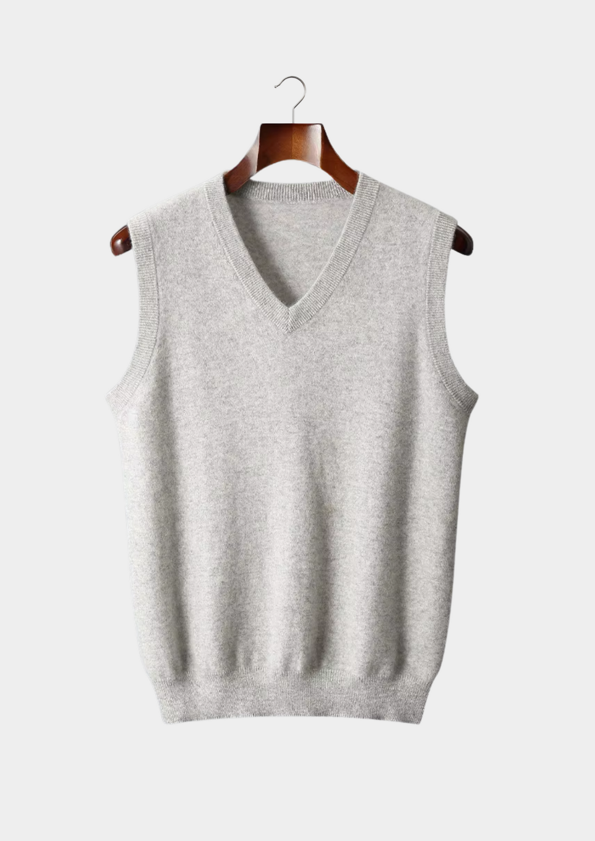 Pure Extra-Fine Merino Wool V-Neck Vest | Auremmont