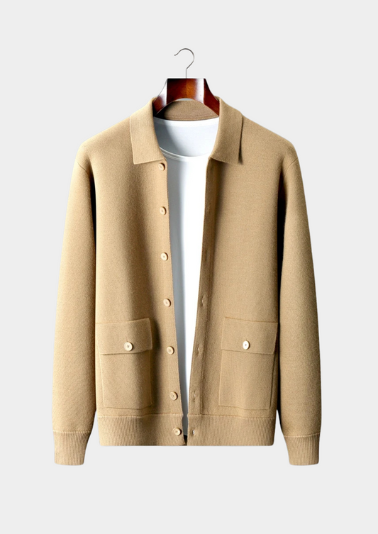 Pure Extra-Fine Merino Wool Button Overshirt | Auremmont