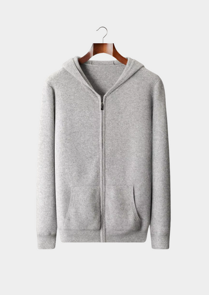 Pure Extra-Fine Merino Wool Zipper Hoodie | Auremmont