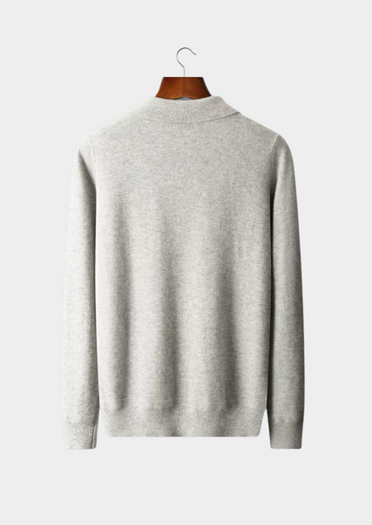 Pure Extra-Fine Merino Wool Half Zip Polo | Auremmont