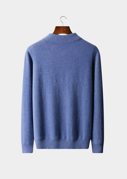 Pure Extra-Fine Merino Wool Half Zip Polo | Auremmont