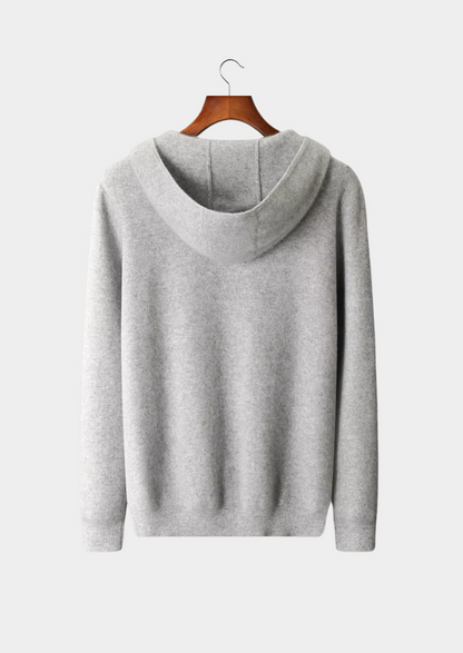 Pure Extra-Fine Merino Wool Zipper Hoodie | Auremmont