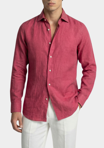 Portofino Coastal Shirt - Pink | Auremmont